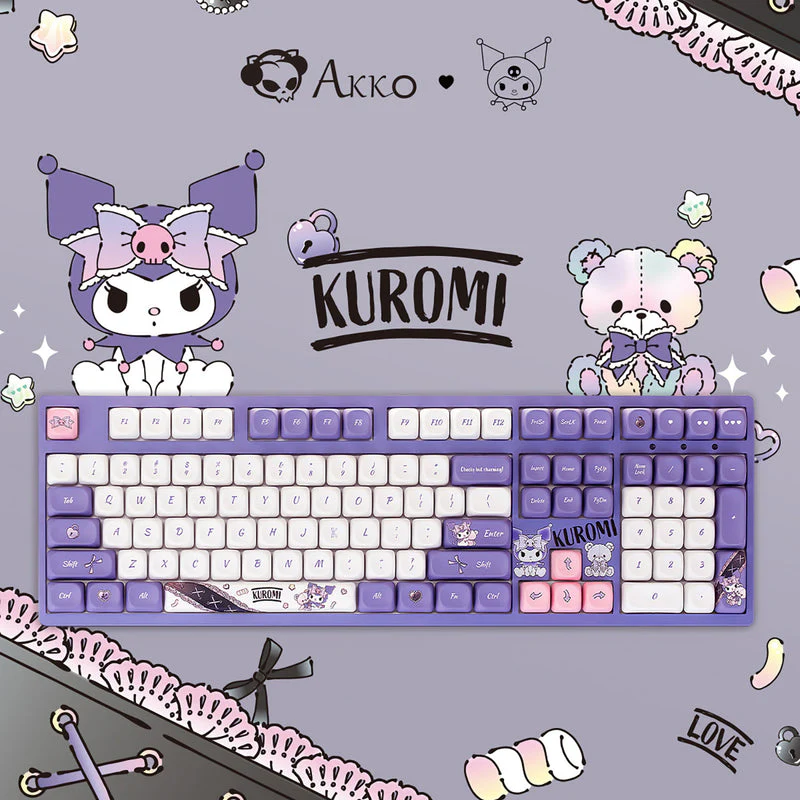 Akko Kuromi 3108 V3 Wired Mechanical Keyboard (Akko Frost Pink Switch) - Image 2
