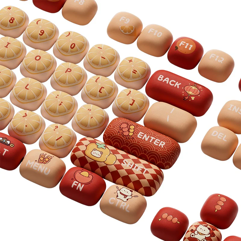 Akko Lucky Tangerine Keycap Set MOG Profile 137 Keys - Image 4