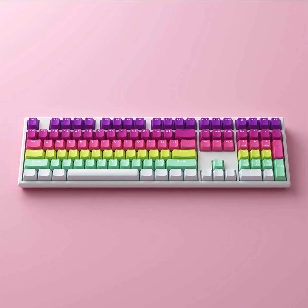 Akko MG108B Rainbow Multi-Mode RGB Hot-Swappable Mechanical Keyboard (TTC Gold Red) - Image 3