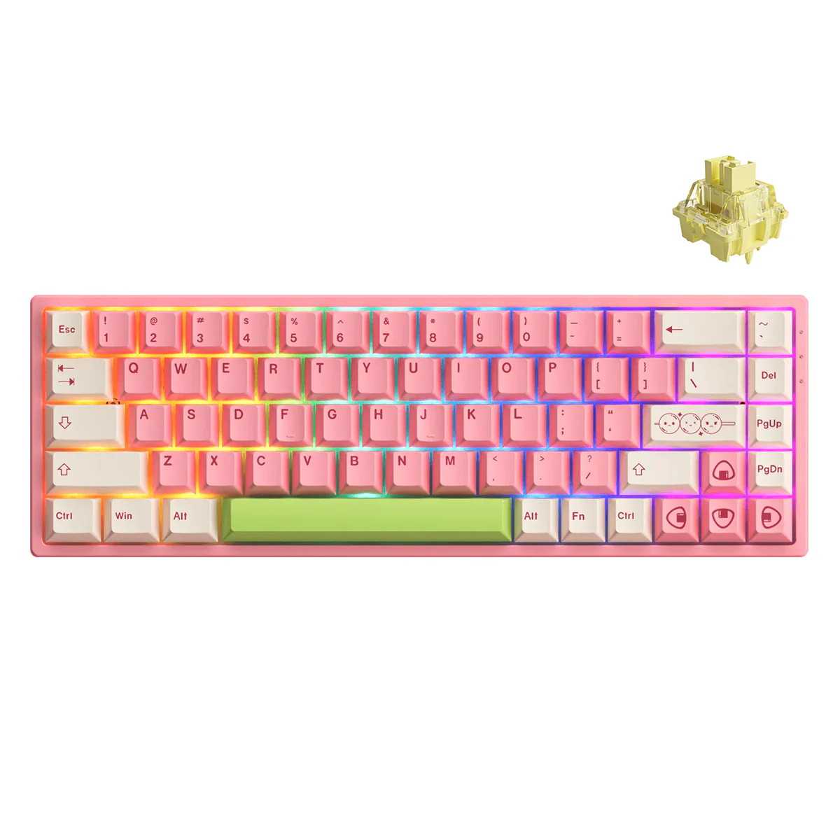 Akko Mochi & Dango 3068B Plus Multi-Modes RGB Mechanical Keyboard (Akko V3 Cream Yellow Pro, Akko V3 Cream Blue Pro) - Image 2