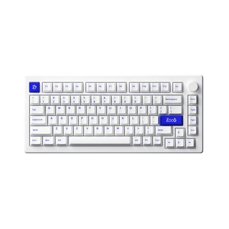 Akko MOD 007B PC Blue on White Multi-Modes RGB Hot-Swappable Mechanical Keyboard Gasket Mount (Akko V3 Piano Pro Switch) - Image 3
