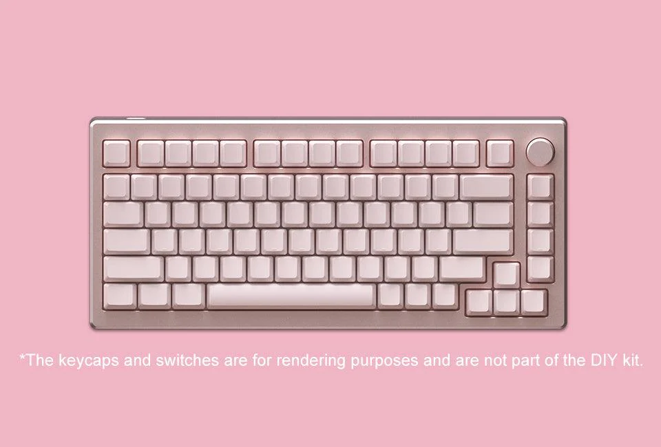 Akko MOD007 RGB Mechanical Keyboard Hot-Swappable DIY Kit Gasket Mount With 82-Key Layout (Pink) - Image 5