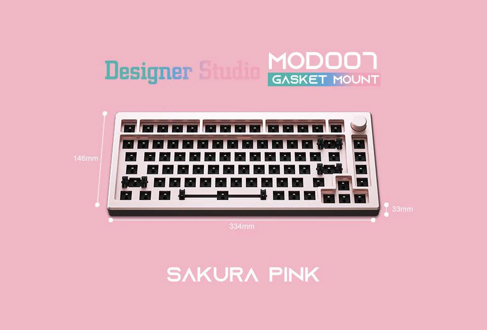 Akko MOD007 RGB Mechanical Keyboard Hot-Swappable DIY Kit Gasket Mount With 82-Key Layout (Pink) - Image 6