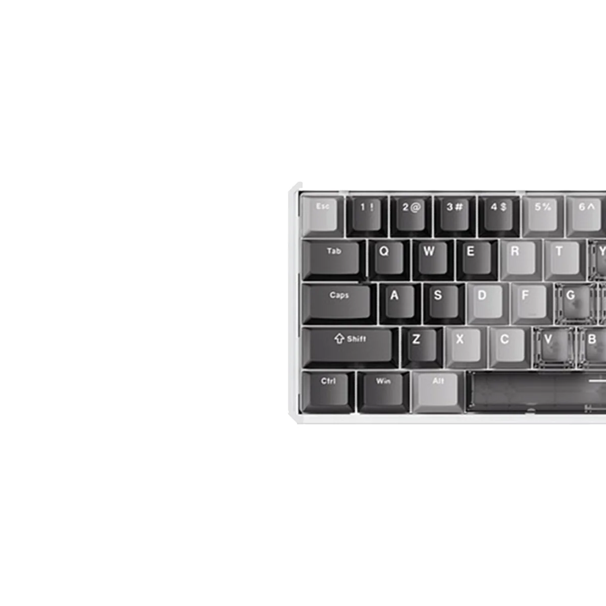 Akko MOD68 HE Aluminum Case Wired ARGB Magnetic Keyboard (Gradient Hybrid White Transparent) (Akko AstroAim Magnetic Switch) (02O-02I-03B-02G-02M-02J) - Image 4