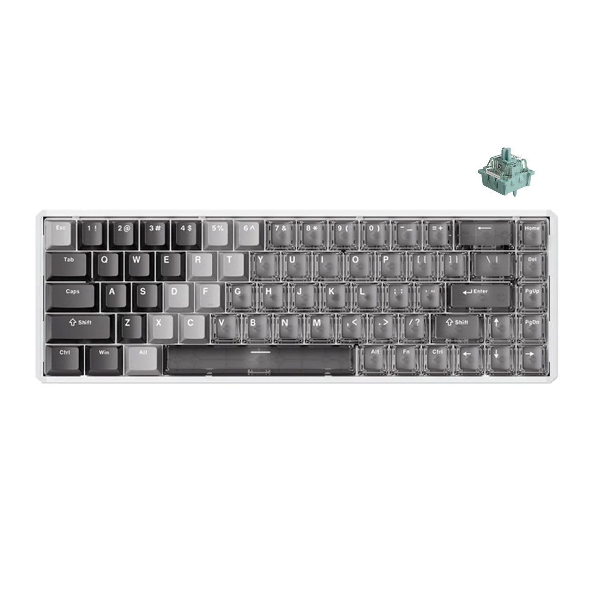 Akko MOD68 HE Aluminum Case Wired ARGB Magnetic Keyboard (Gradient Hybrid White Transparent) (Akko AstroAim Magnetic Switch) (02O-02I-03B-02G-02M-02J) - Image 7