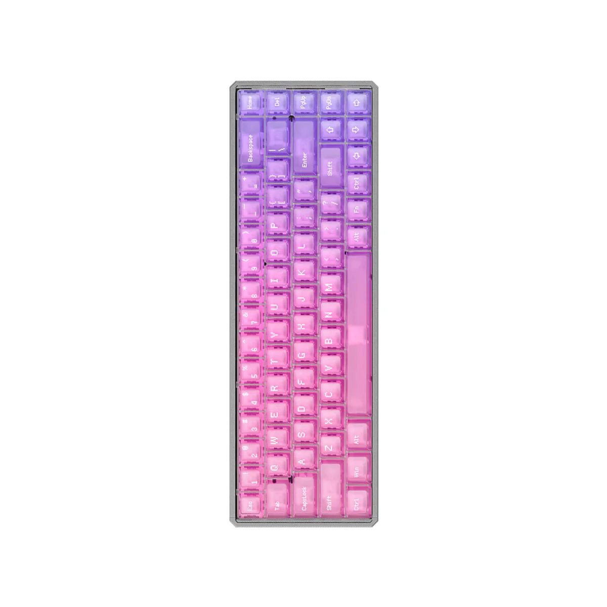Akko MOD68 HE Aluminum Case Wired ARGB Magnetic Keyboard (Grey-Frosted Pastel Gradient Transparent) (Akko AstroAim Magnetic Switch) (02N-02I-05F-02G-02L-02K) - Image 4