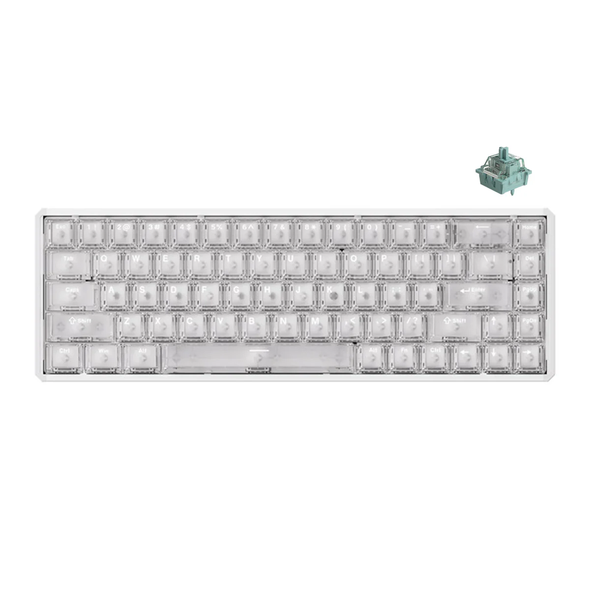 Akko MOD68 HE Aluminum Case Wired ARGB Magnetic Keyboard (White Transparent) (Akko AstroAim Magnetic Switch) (02O-02I-02X-02G-02M-02J) - Image 7