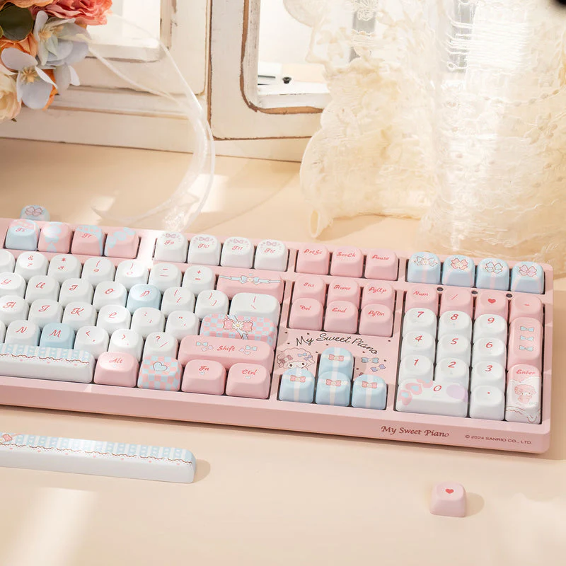 Akko My Sweet Piano 3108 V3 Wired Mechanical Keyboard (Akko Frost Pink Switch) - Image 4