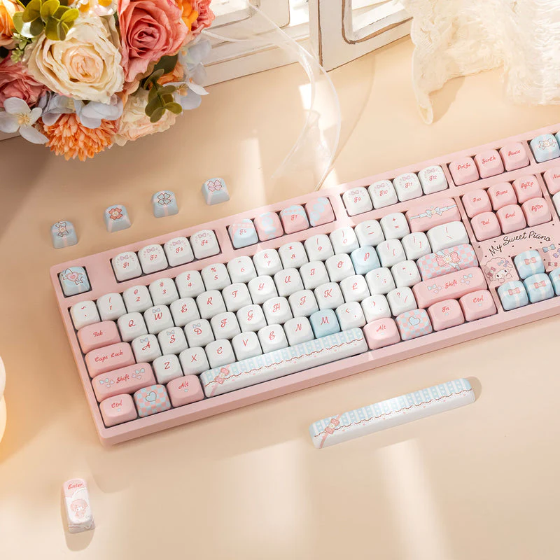 Akko My Sweet Piano 3108 V3 Wired Mechanical Keyboard (Akko Frost Pink Switch) - Image 8