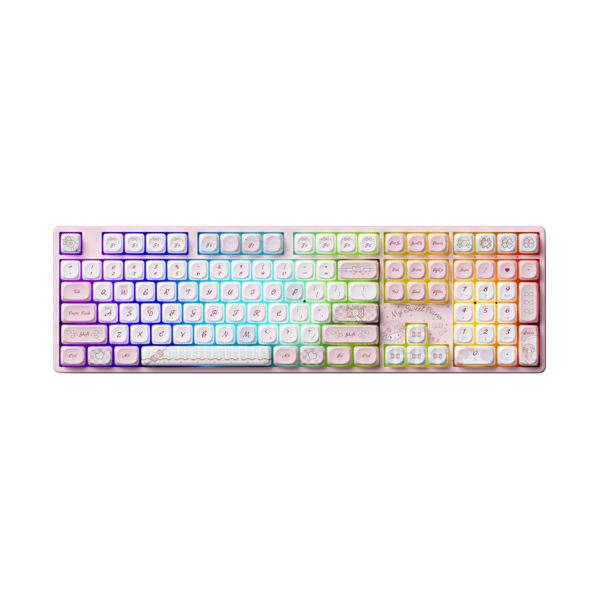 Akko My Sweet Piano 5108B Plus Multi-Mode RGB Hot-Swappable Mechanical Keyboard (Akko V3 Piano Pro Switch, Akko Creamy Cyan Switch) - Image 3