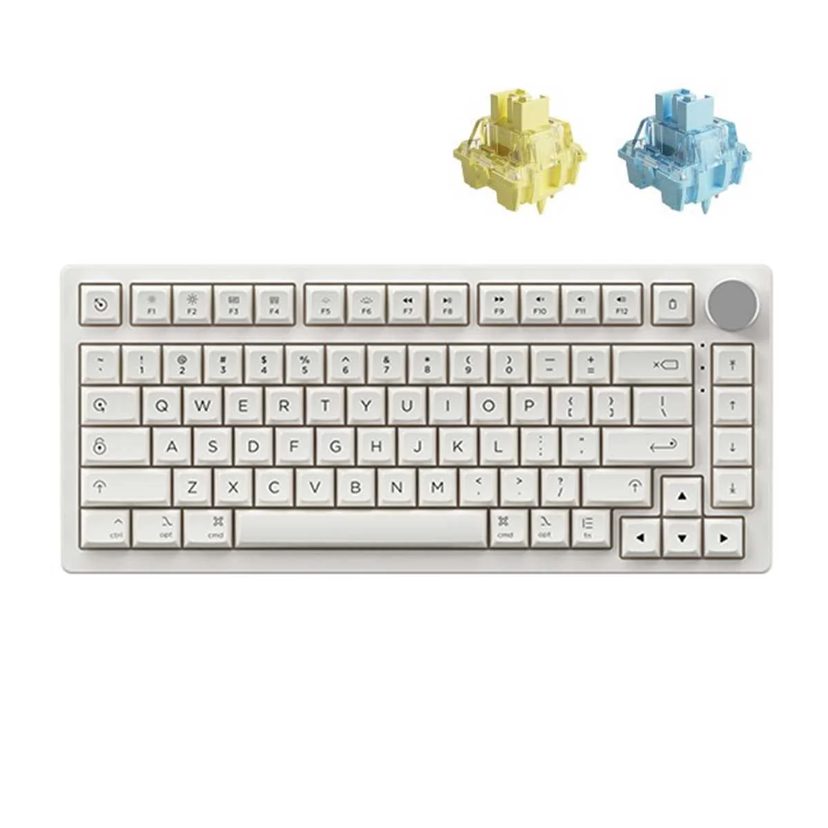 Akko PC75B Plus Air Multi-Modes RGB Hot-Swappable Mechanical Keyboard (Akko V3 Cream Yellow Pro Switch, Akko V3 Cream Blue Pro Switch)