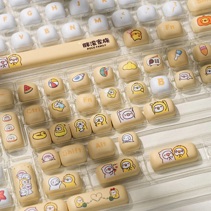 Akko Poco Family - Poco Duck Keycap Set MOG Profile 136 Keys - Image 4