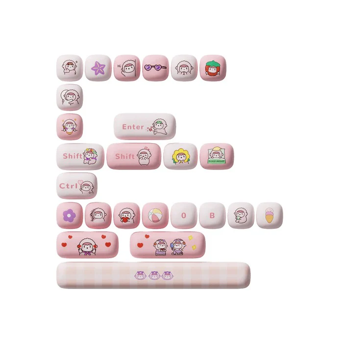 Akko Poco Family - Poco Lamb Keycap Set MOG Profile 129 Keys - Image 11