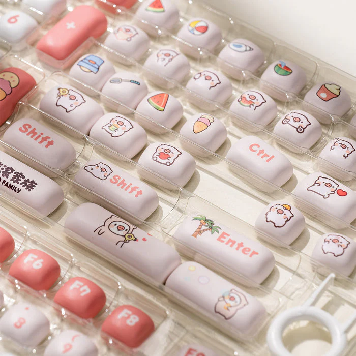 Akko Poco Family - Poco Piggy Keycap Set MOG Profile 138 Keys - Image 3