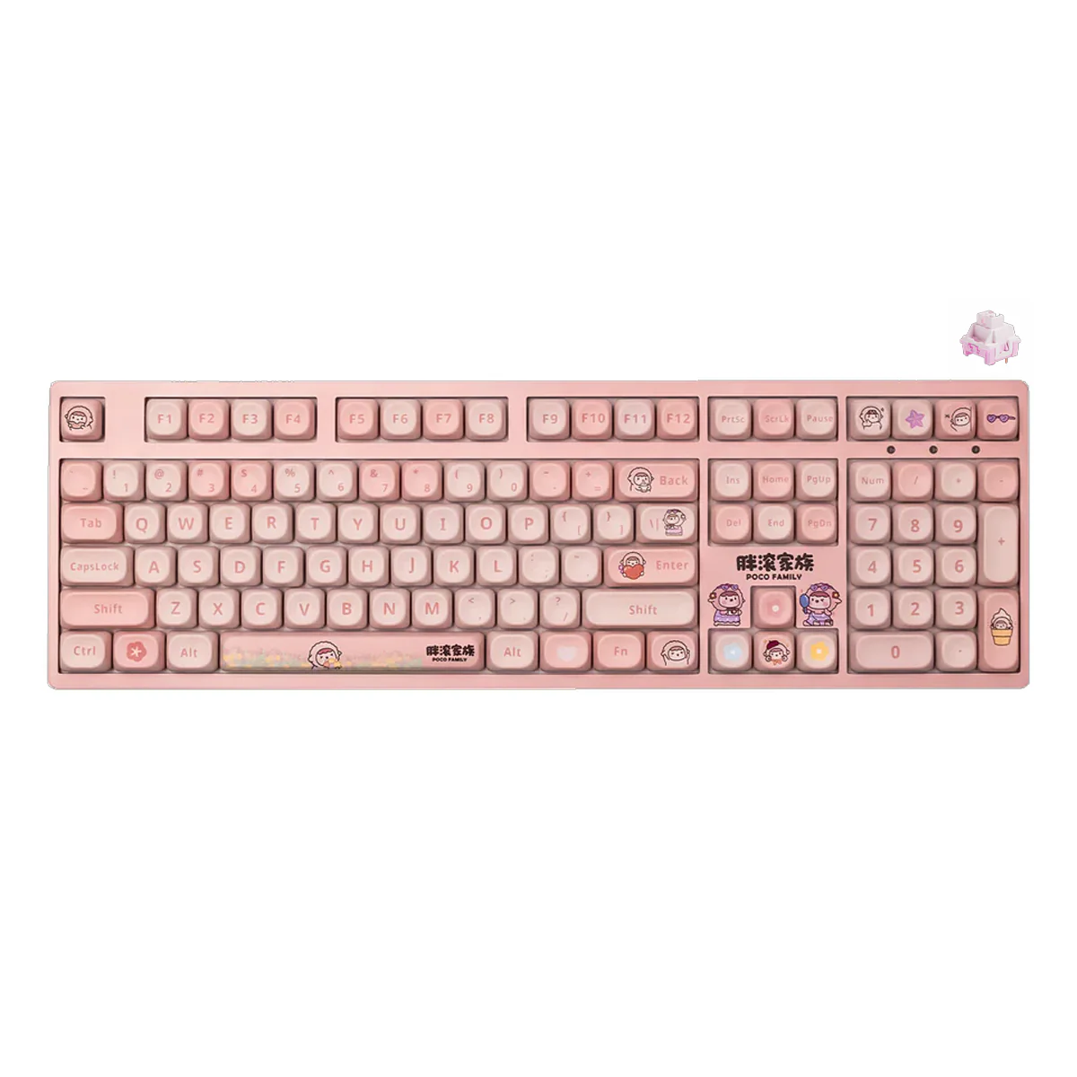 Akko Poco Lamb 3108 V3 Wired Mechanical Keyboard (Akko Frost Pink) - Image 5