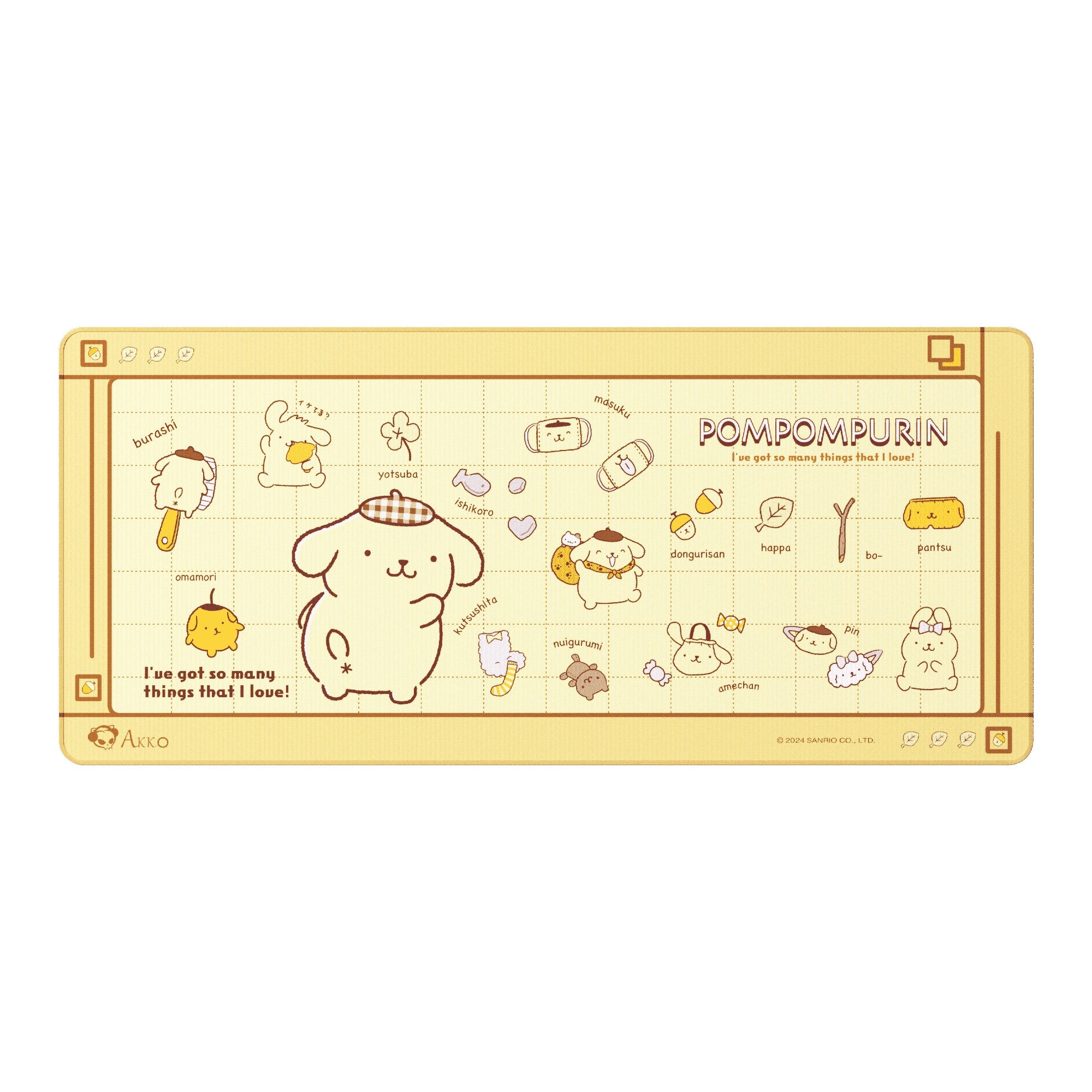 Akko Pompompurin Mouse Pad (900x400mm) (Pink, Yellow) - Image 8