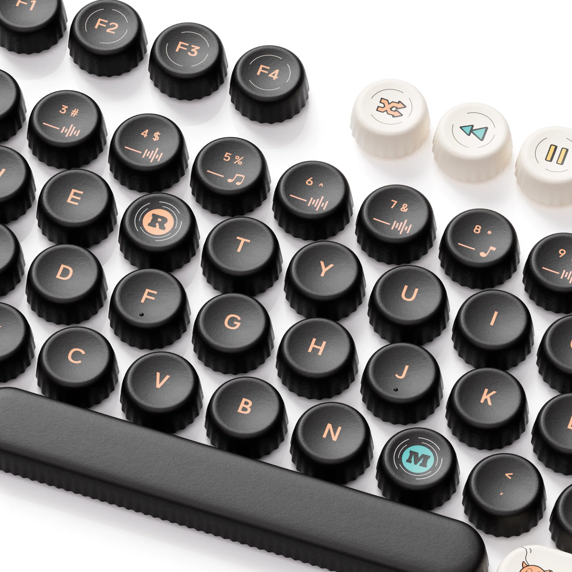 Akko Punk Cat BottleCap Keycap Set BottleCap Profile 131 Keys - Image 4