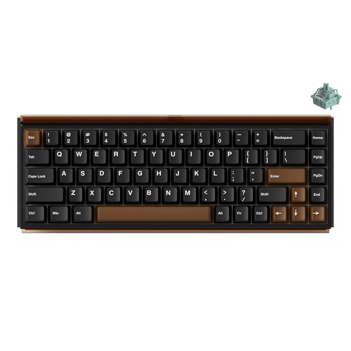 Akko Ray68 RGB Wired Mechanical Keyboard (Misty Black & Brown) (Akko AstroAim Magnetic Switch) (101-RA68B-000) - Image 2