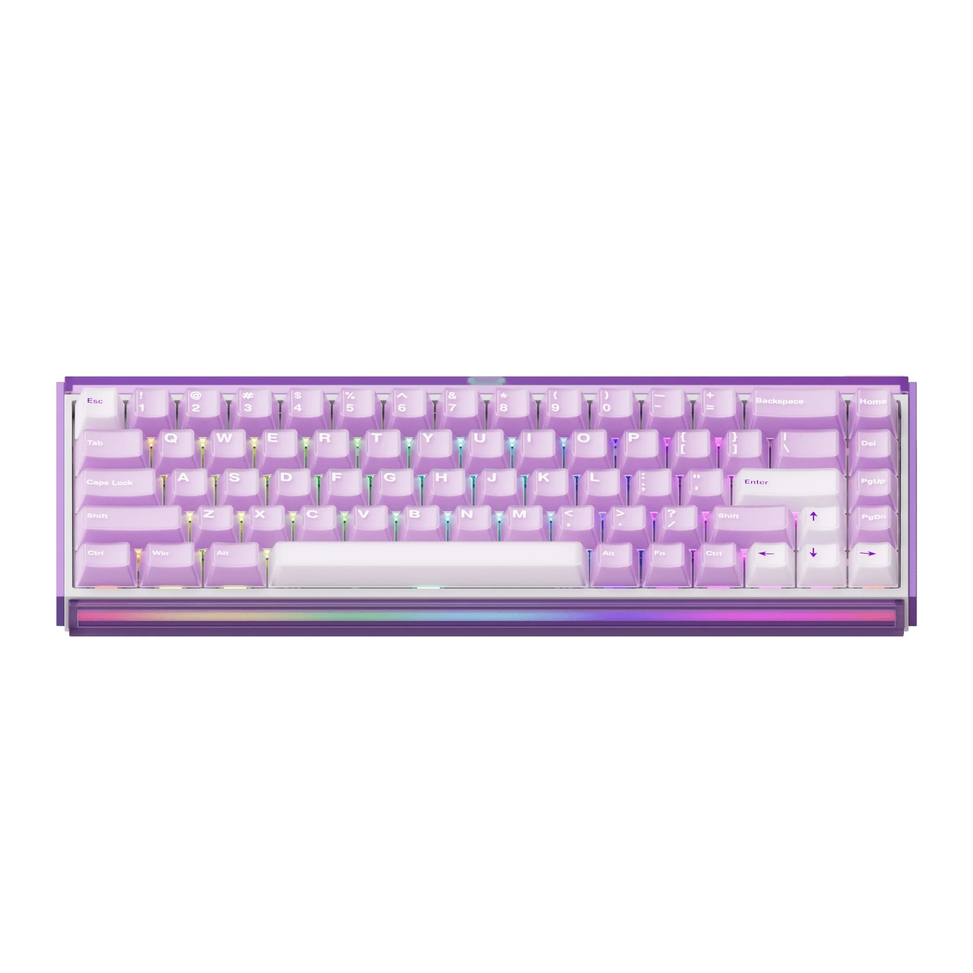 Akko Ray68 RGB Wired Mechanical Keyboard (Misty Purple & White) (Akko AstroAim Magnetic Switch) (101-RA68B-003) - Image 7