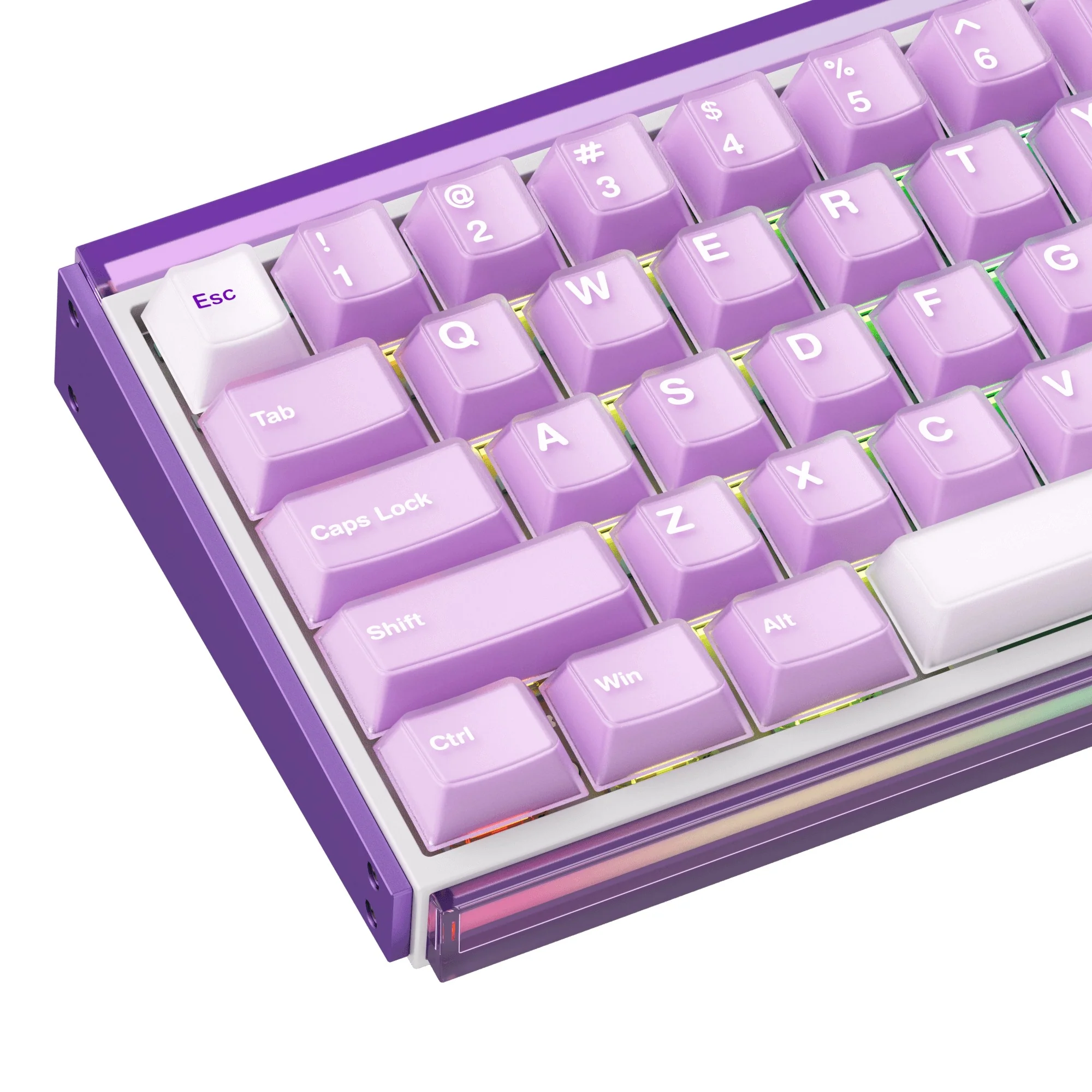 Akko Ray68 RGB Wired Mechanical Keyboard (Misty Purple & White) (Akko AstroAim Magnetic Switch) (101-RA68B-003) - Image 9