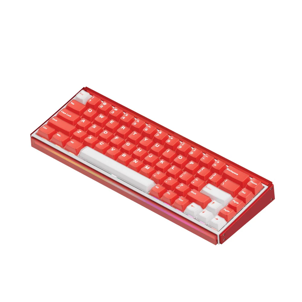 Akko Ray68 RGB Wired Mechanical Keyboard (Misty Red & White) (Akko AstroAim Magnetic Switch) (101-RA68B-004) - Image 5