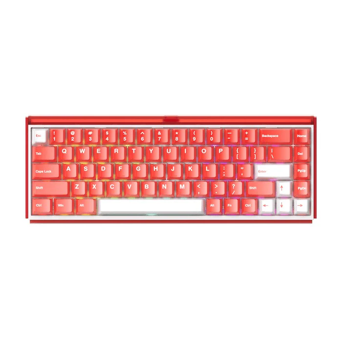 Akko Ray68 RGB Wired Mechanical Keyboard (Misty Red & White) (Akko AstroAim Magnetic Switch) (101-RA68B-004) - Image 9
