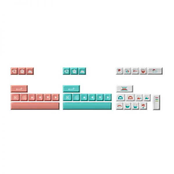Akko Red Fuji Keycap Set JDA 161 Keys - Image 3