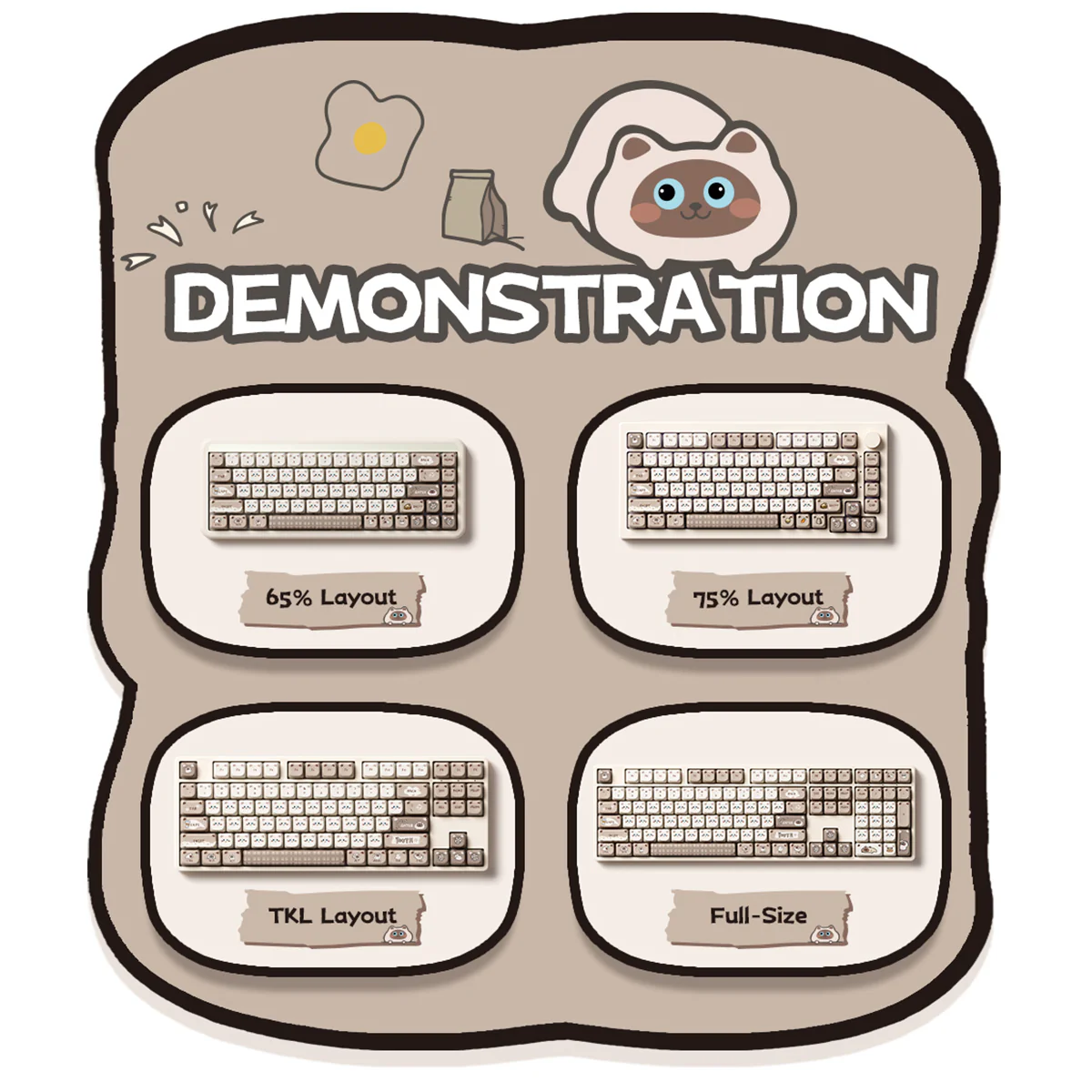 Akko Siamese Cat Keycap Set MAO Profile 142 Keys - Image 6