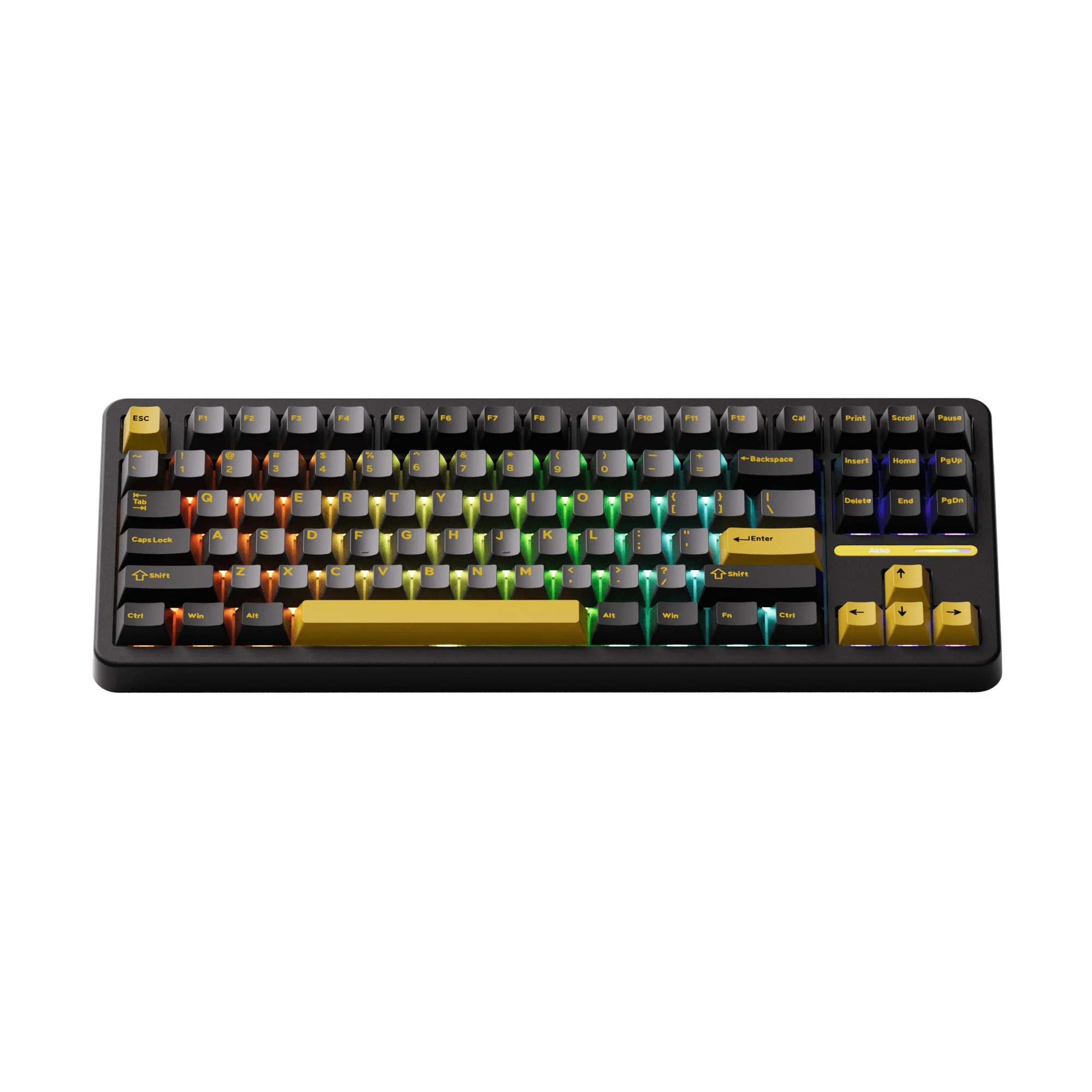 Akko TAC87 Black & Gold Multi-Mode RGB Hot-Swappable Mechanical Keyboard (Akko Mirror Switch) - Image 4