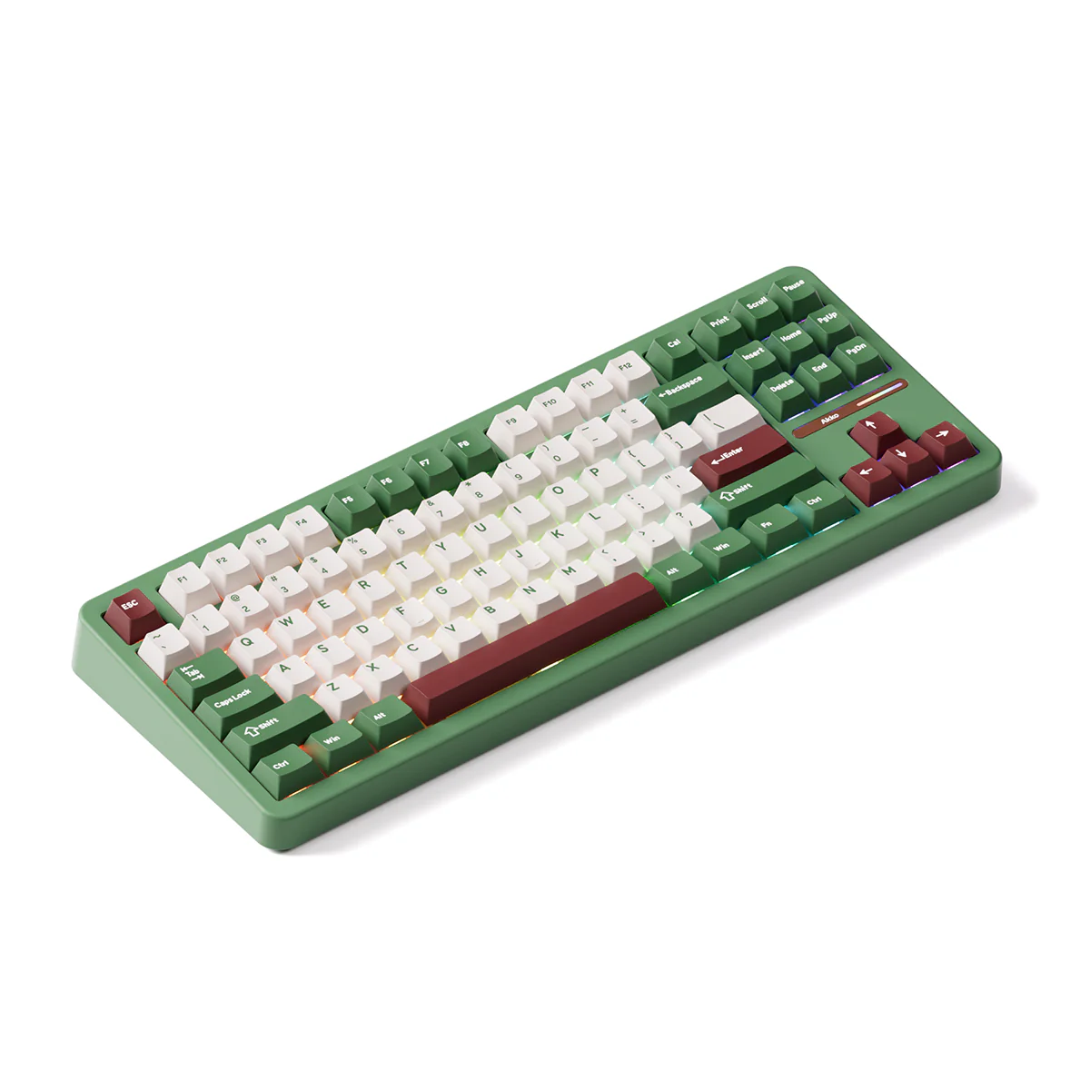Akko TAC87 Matcha Red Bean Multi-Mode RGB Hot-Swappable Mechanical Keyboard (Akko Stellar Rose Switch) - Image 5