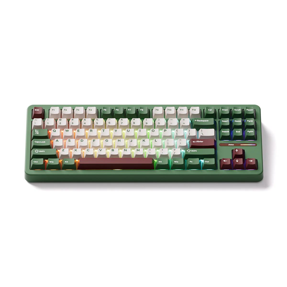 Akko TAC87 Matcha Red Bean Multi-Mode RGB Hot-Swappable Mechanical Keyboard (Akko Stellar Rose Switch) - Image 8