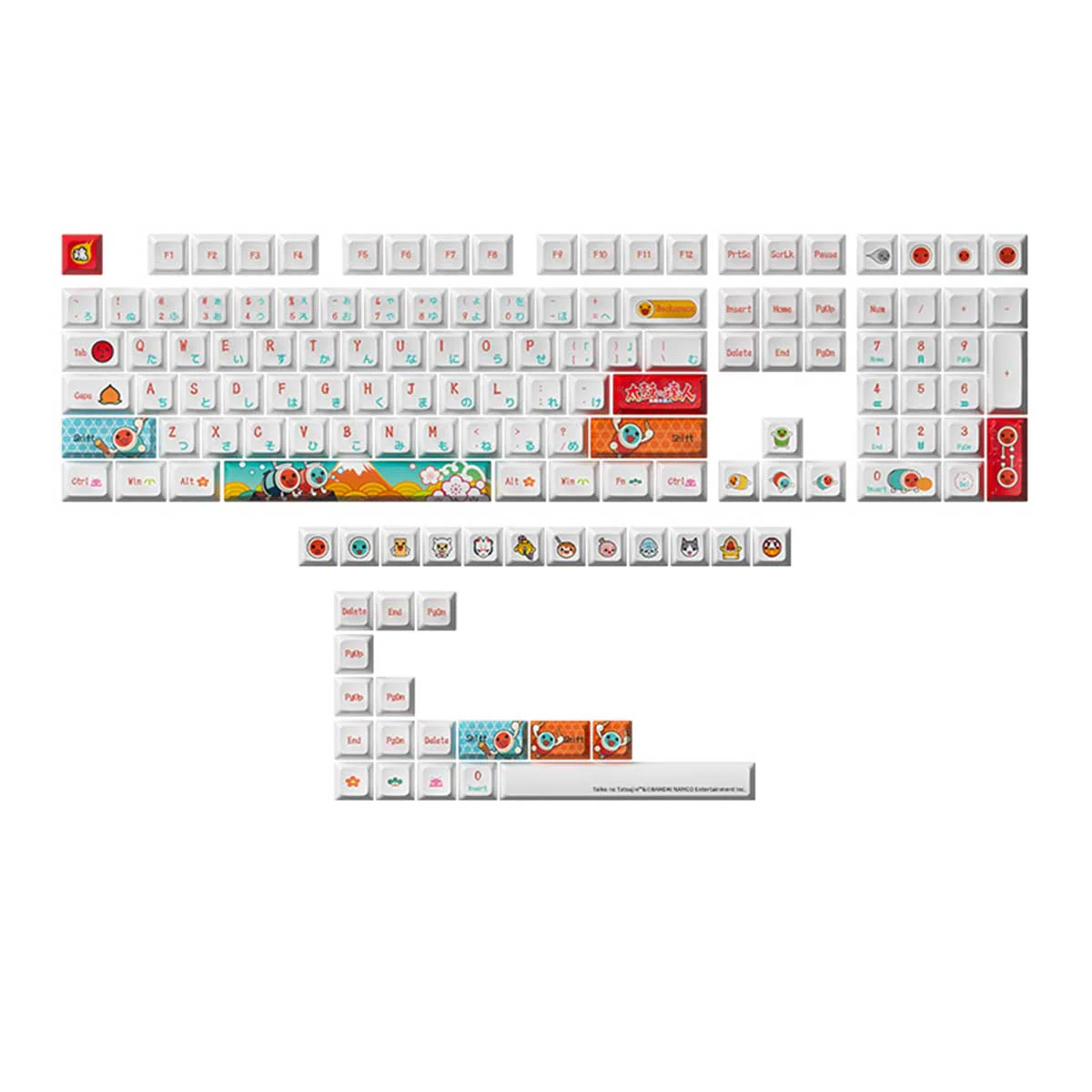 Akko Taiko No Tatsujin Keycap Set JDA Profile 137 Keys