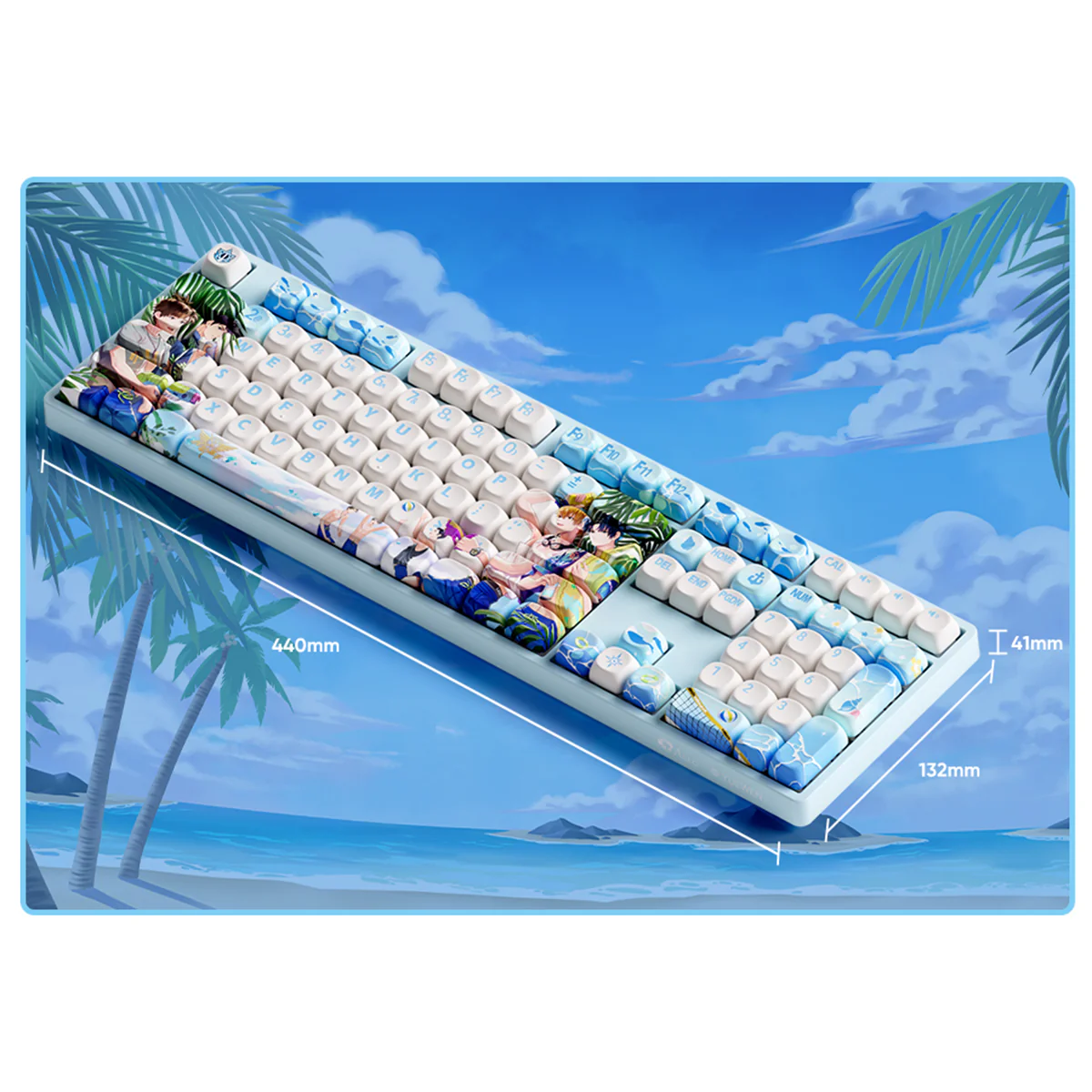 Akko Team Blue Rain 5108B Plus Multi-Mode RGB Hot-Swappable Mechanical Keyboard (Akko V3 Piano Pro Switch) - Image 6