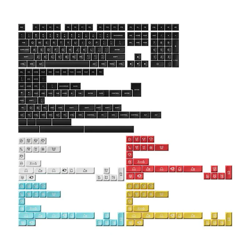 AKKO WOB Building Blocks PBT Keycaps Set MDA 282 Keys