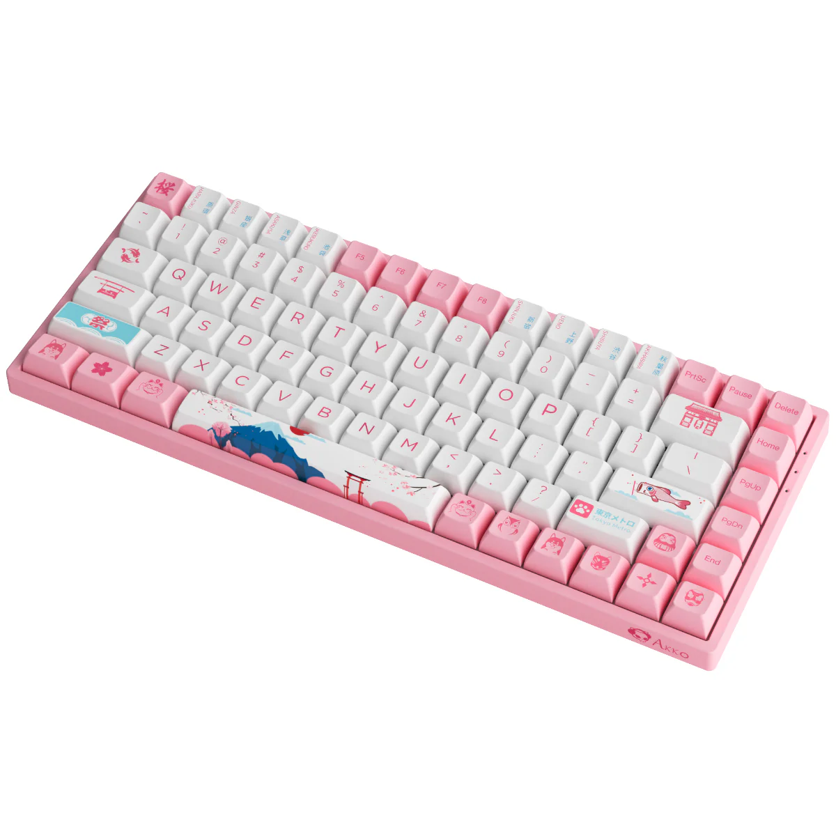 AKKO World Tour Tokyo R2 3084B Plus Hot-Swappable Multi-Mode RGB Mechanical Keyboard (AKKO CS Jelly Pink) - Image 4