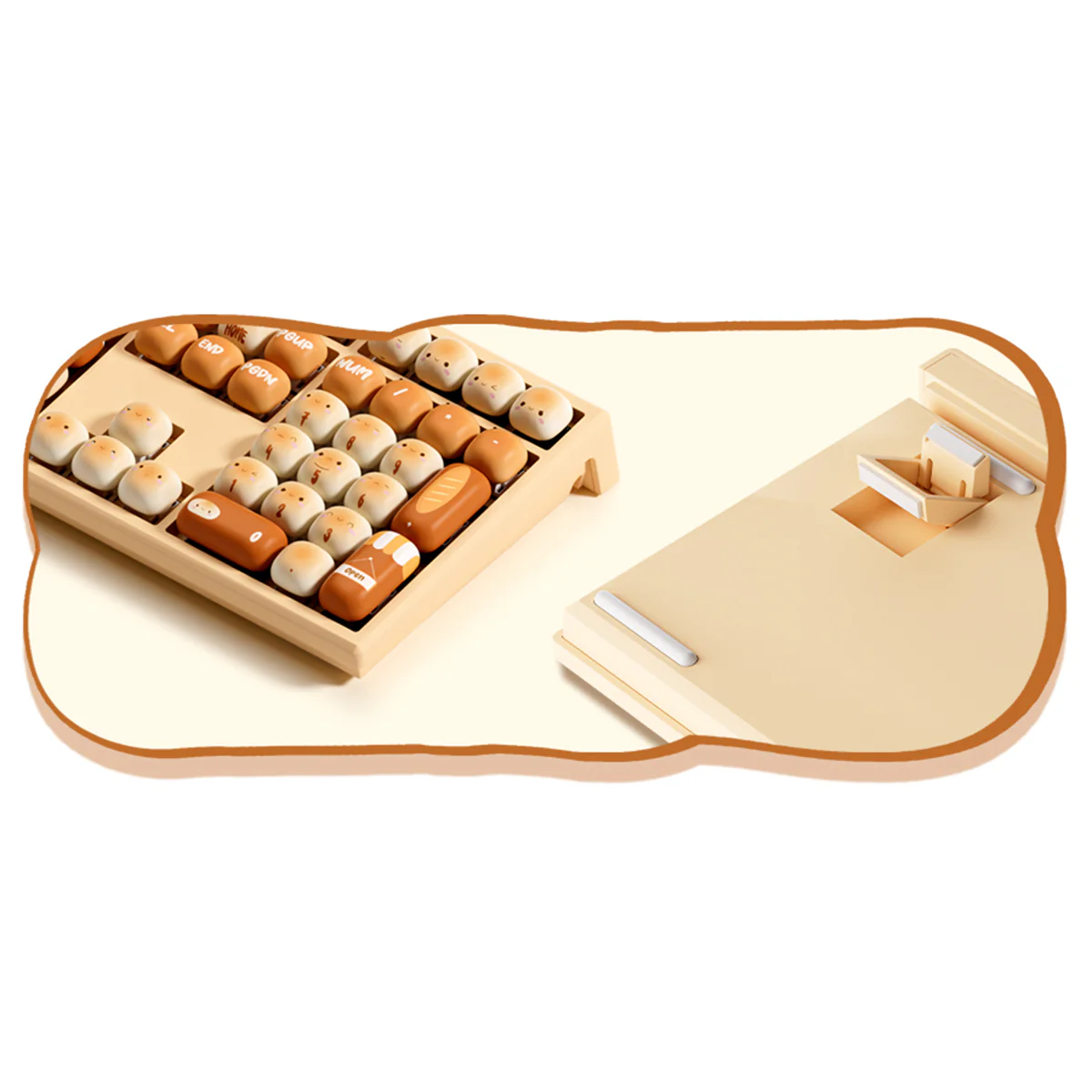Akko x MonsGeek MG108B Bun Wonderland Multi-Mode RGB Hot-Swappable Mechanical Keyboard (Akko V3 Piano Pro Switch, Akko Creamy Cyan Switch) - Image 7