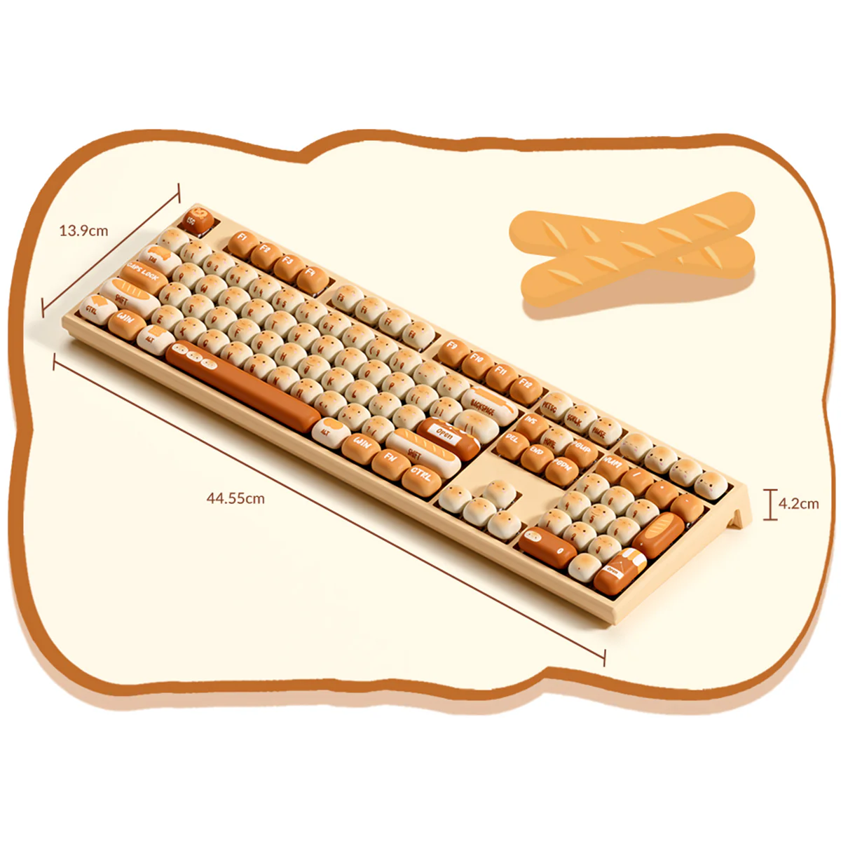 Akko x MonsGeek MG108B Bun Wonderland Multi-Mode RGB Hot-Swappable Mechanical Keyboard (Akko V3 Piano Pro Switch, Akko Creamy Cyan Switch) - Image 9
