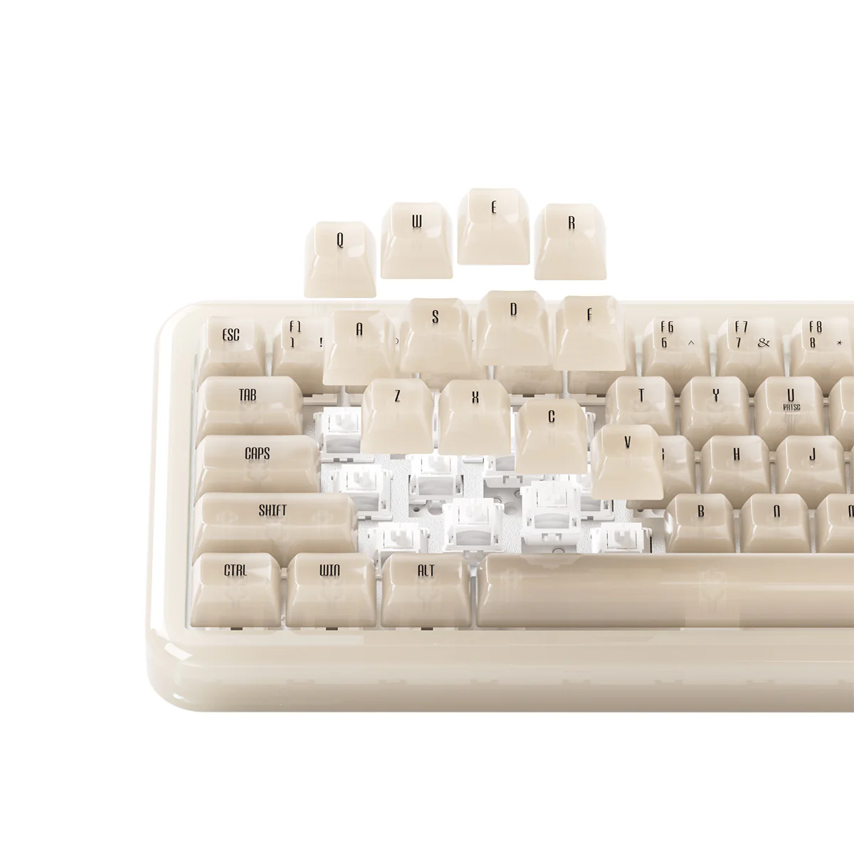 Akko YU01 Antique Jade Resin Case Multi-Mode RGB Hot-Swappable Mechanical Keyboard (Akko V3 Piano Pro Switch Special Version) - Image 12