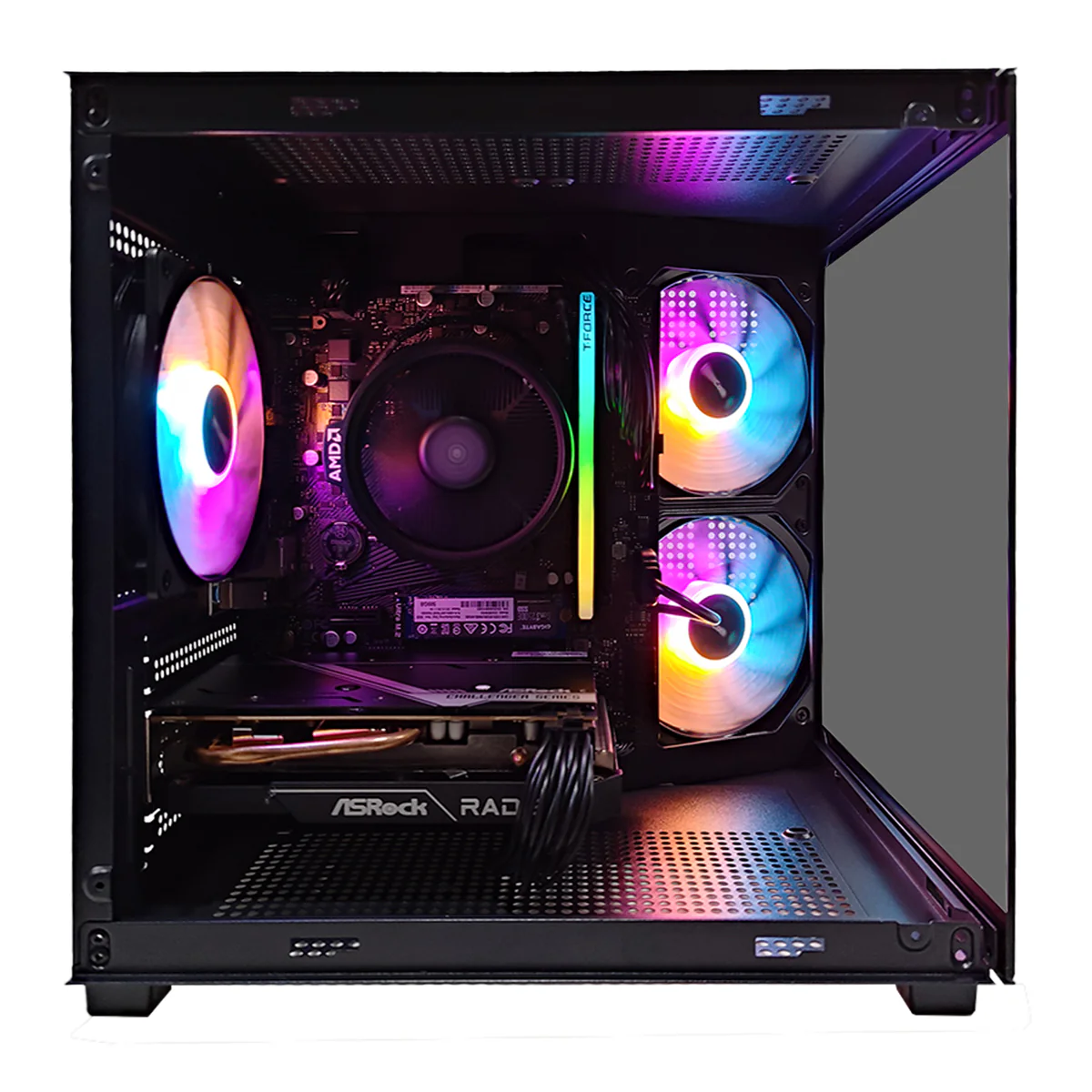 Alpha Apollo A275 Black Desktop Gaming PC | AMD Ryzen 5 5600XT | 8GB RAM | 500GB SSD | RX 6600 XT | Windows 11 Pro - Image 2