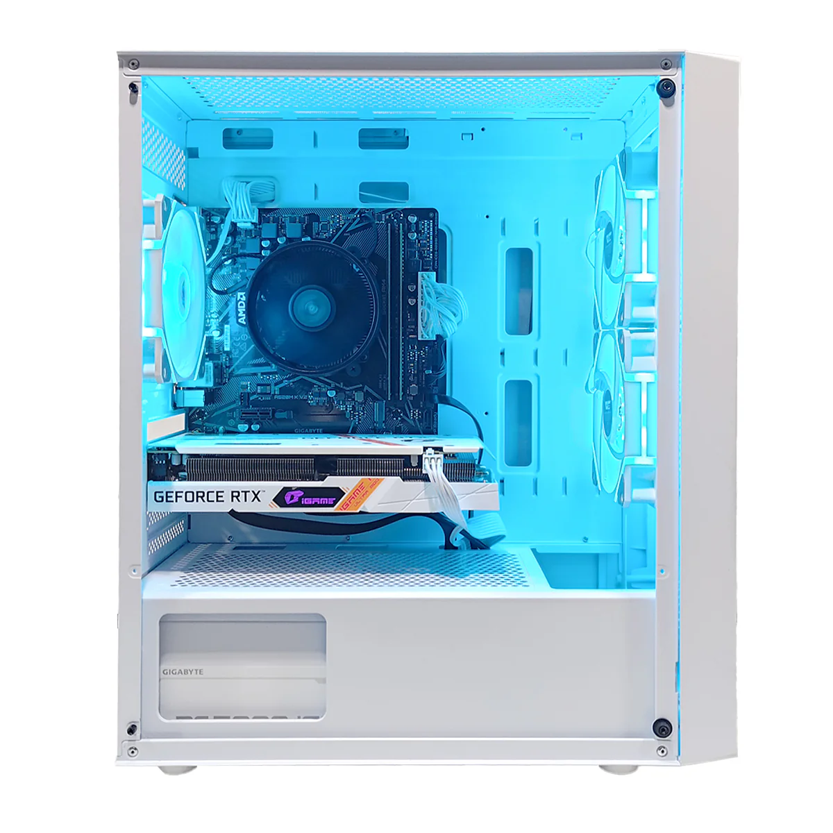 Alpha C50 White Desktop Gaming PC | AMD Ryzen 5 5500 | 16GB(2x8GB) RAM | 512GB SSD | RTX 3050 | Windows 11 Pro - Image 2