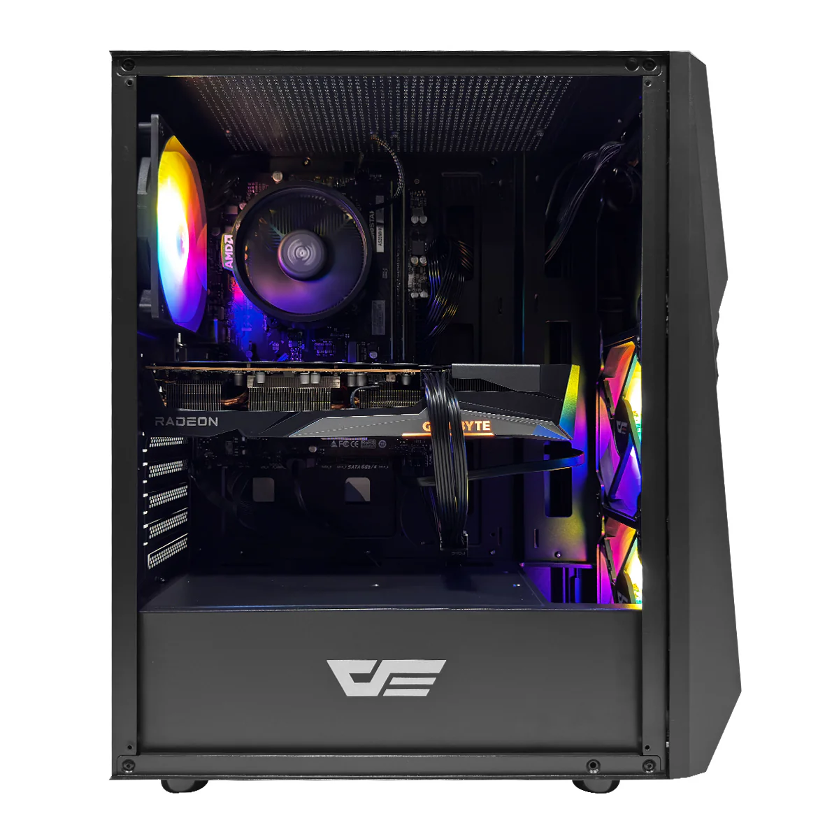 Alpha DK150 Black Desktop Gaming PC | AMD Ryzen 5 5500 | 16GB (2x8GB) RAM | 512GB SSD | RX 7600 | Windows 11 Pro - Image 2