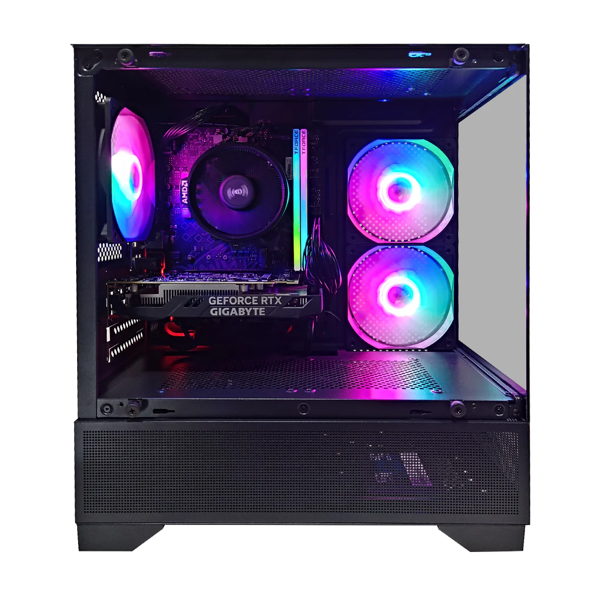 Alpha Eris TG Desktop Black Gaming PC | AMD Ryzen 5 5500 | 16GB RAM | 512GB SSD | RTX 3050 | Windows 11 Pro - Image 2