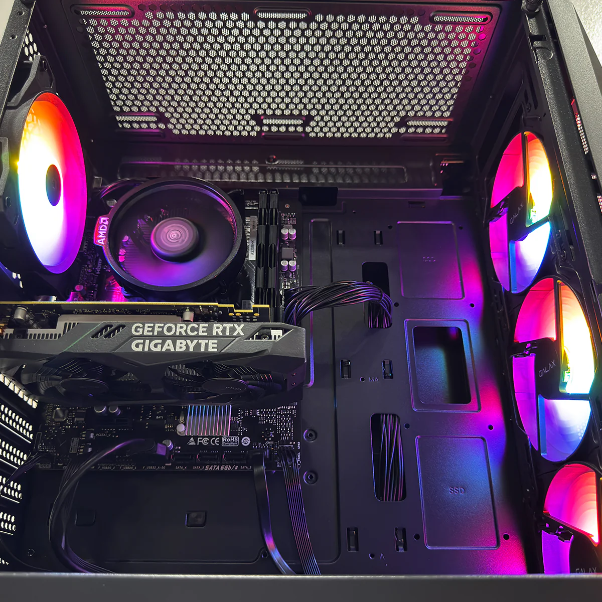 Alpha Galax Revo Black Desktop Gaming PC | AMD Ryzen 5 5500 | 16GB (2x8GB) RAM | 500GB SSD | RTX 3050 | Windows 11 Pro - Image 4