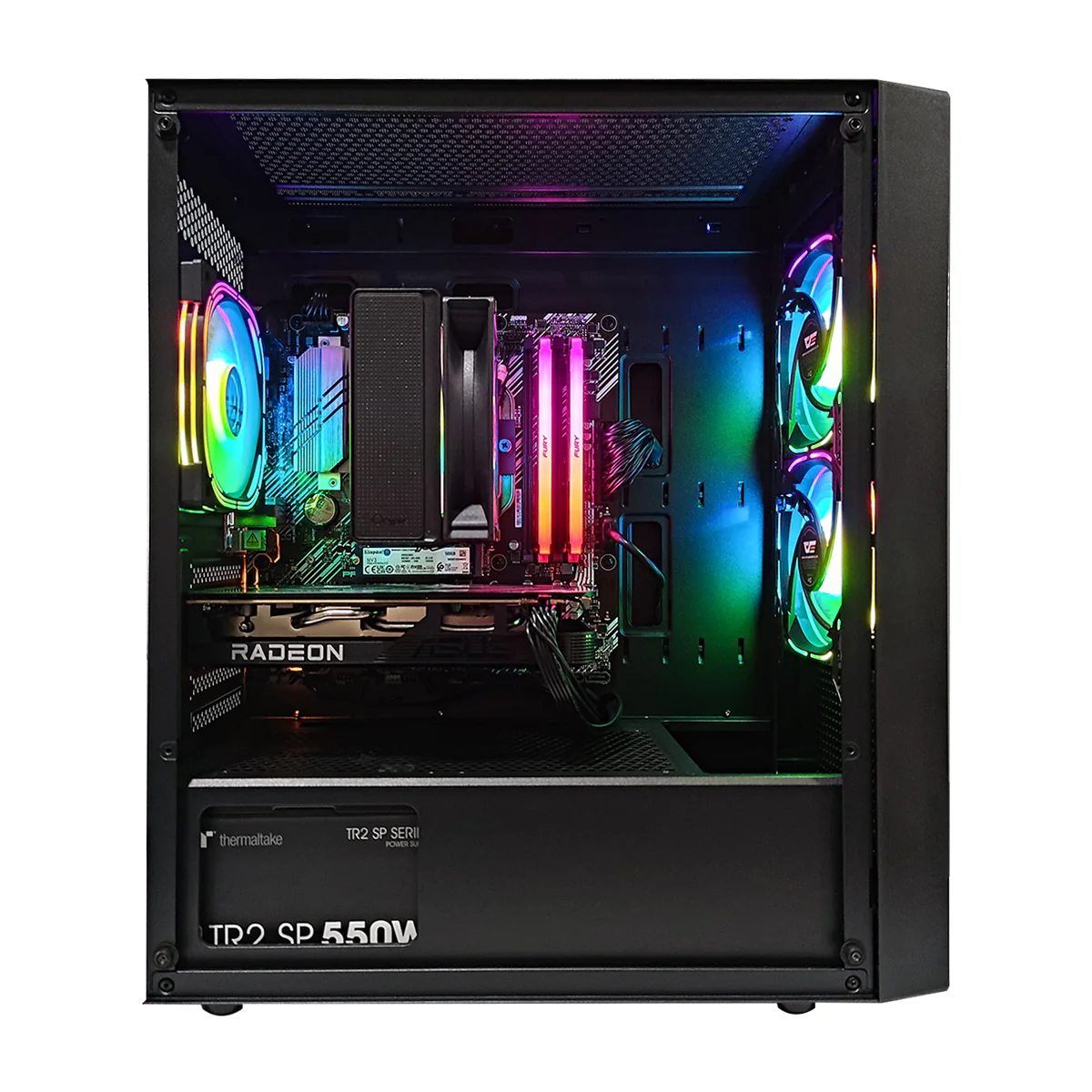 Alpha Gamma C50 Black Desktop Gaming PC | AMD Ryzen 5 5600G | 16GB RAM | 500GB SSD | RX 6600 | Windows 11 Pro - Image 2