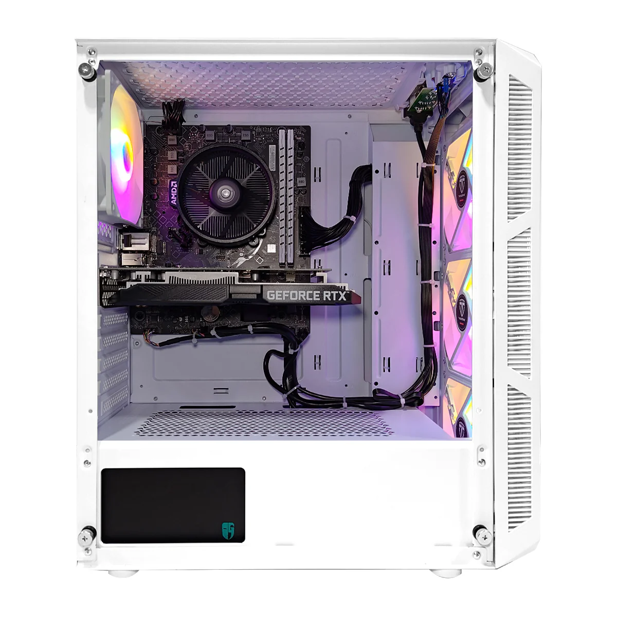 Alpha Hermes White Desktop Gaming PC | AMD Ryzen 5 5500-GT | 16GB (2x8GB) RAM | 512GB SSD | RTX 3050 | Windows 11 Pro - Image 2