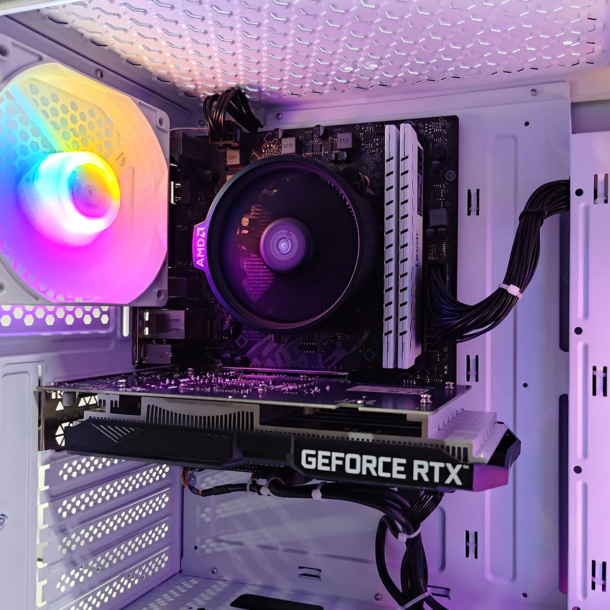 Alpha Hermes White Desktop Gaming PC | AMD Ryzen 5 5500-GT | 16GB (2x8GB) RAM | 512GB SSD | RTX 3050 | Windows 11 Pro - Image 3
