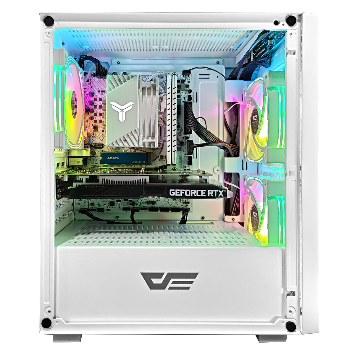 Alpha M305 White Desktop Gaming PC | Intel i5 12400F | 16GB RAM | 512GB SSD | with WiFi + Bluetooth | GeForce RTX 3050 | Windows 11 Pro - Image 2