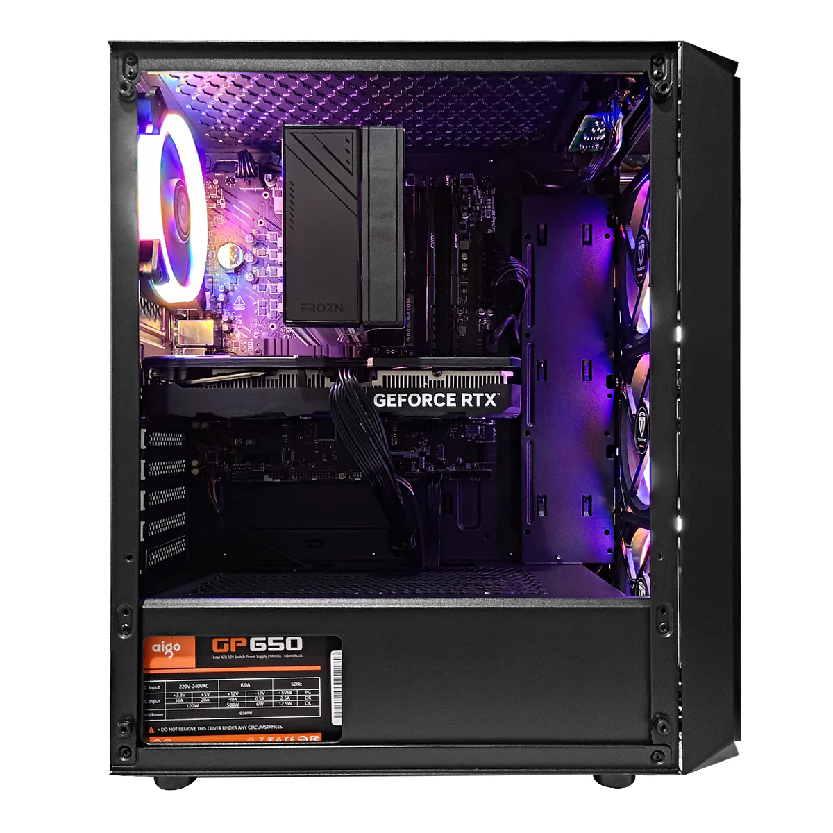 Alpha Megatron Black Desktop Gaming PC | Intel i5 12400F | 16GB RAM | 500GB SSD | RTX 4060 | Windows 11 Pro - Image 2