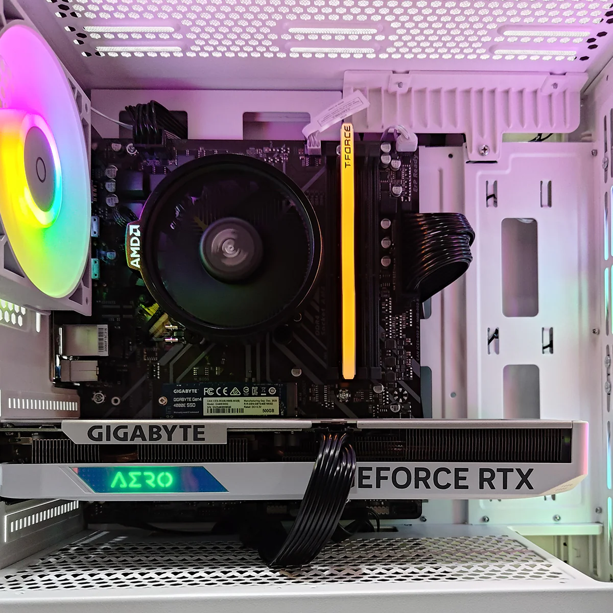 Alpha NEO M2 White Desktop Gaming PC | AMD Ryzen 5 5500 | 8GB RAM | 500GB SSD | RTX 4060  | Windows 11 Pro - Image 4