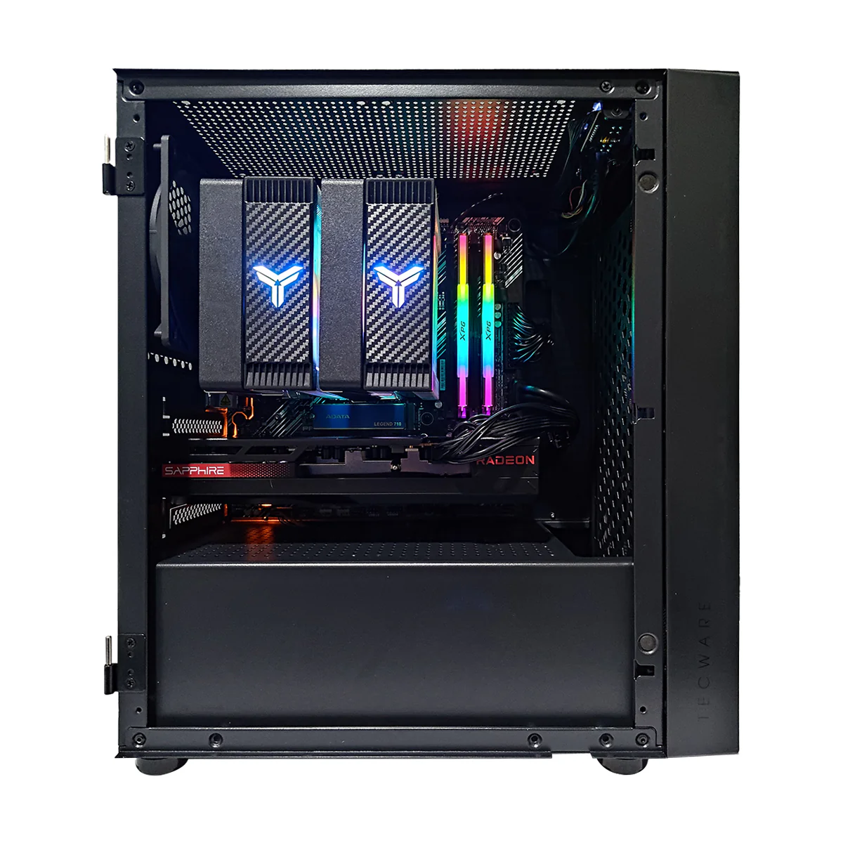 Alpha Nexus Air Black Desktop Gaming PC | AMD Ryzen 5 5500 | 16GB RAM | 512GB SSD | RX 7600 | Windows 11 Pro - Image 2